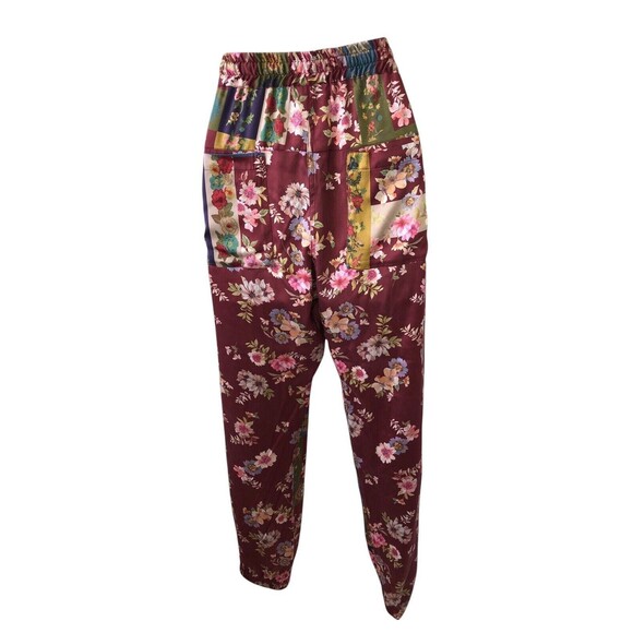 Johnny Was Silk LAURIE PRESLEY JOGGER Pants Sz XS Patchwork Floral Boho Designer - Picture 12 of 12